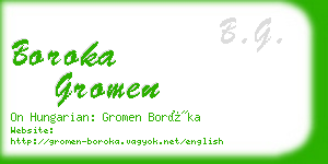 boroka gromen business card